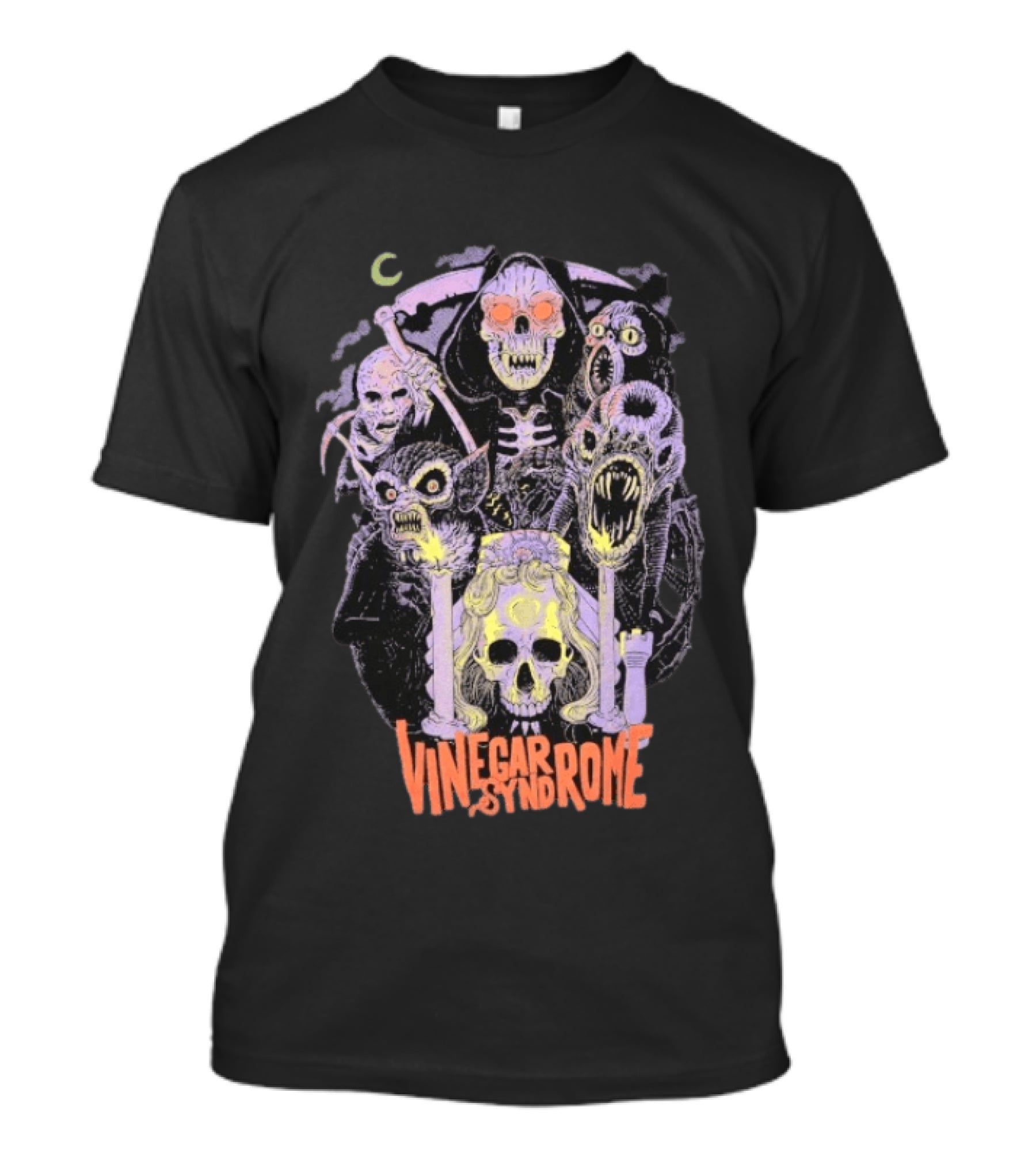 Vinegar Syndrome Spookies Horror Monsters Skeletons And Creatures Collection T-Shirt