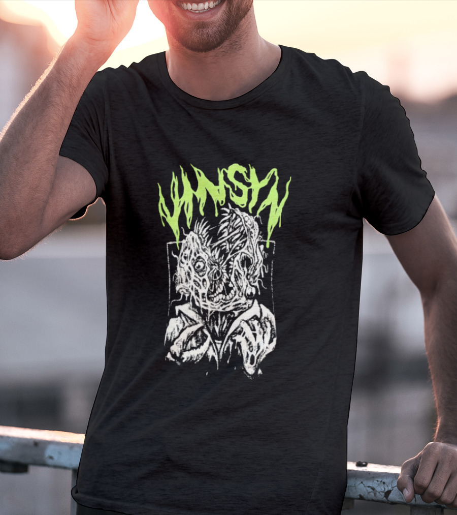 VinSyn Infested Horror Art Neon Gothic T-Shirt