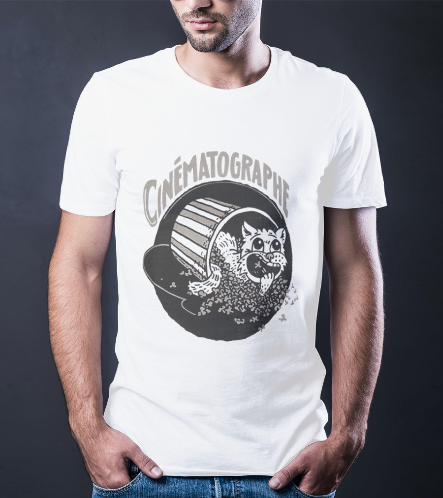 Cinématographe Feral Popcorn Cat Burst T-Shirt