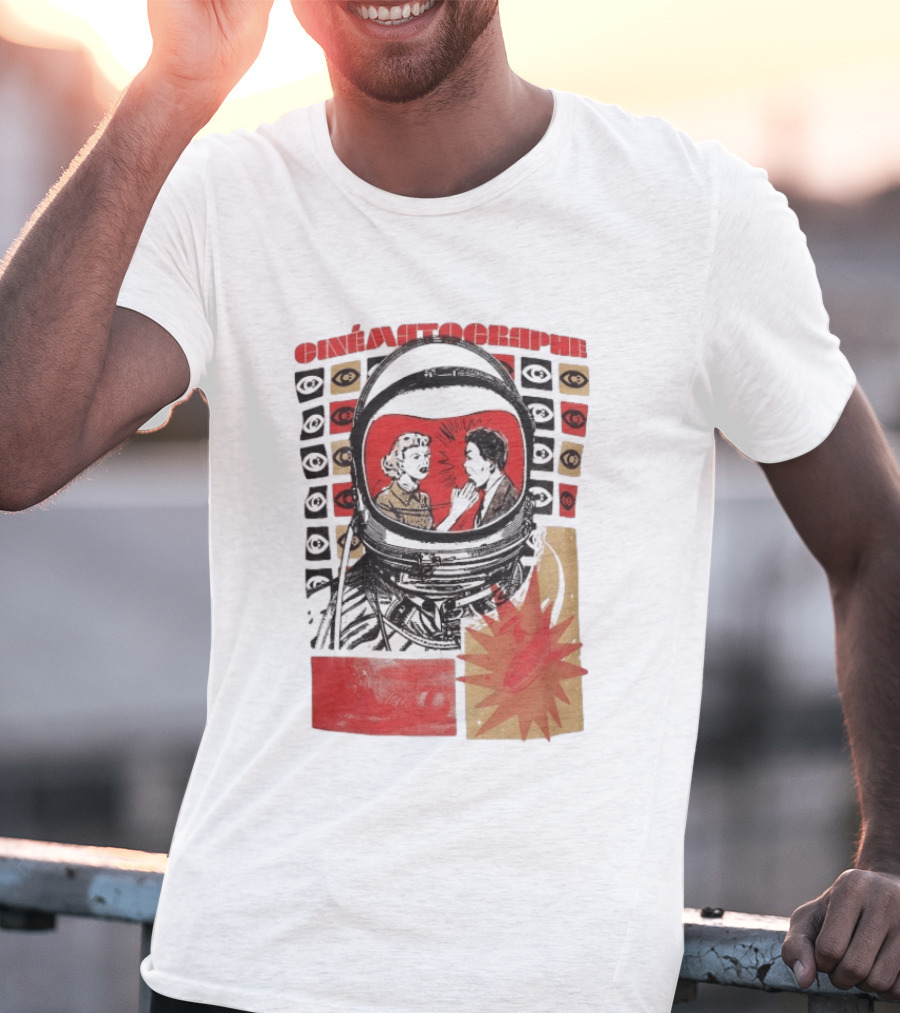 Cinématographe Pulp Fiction Astronaut Retro Sci Fi Pop T-Shirt