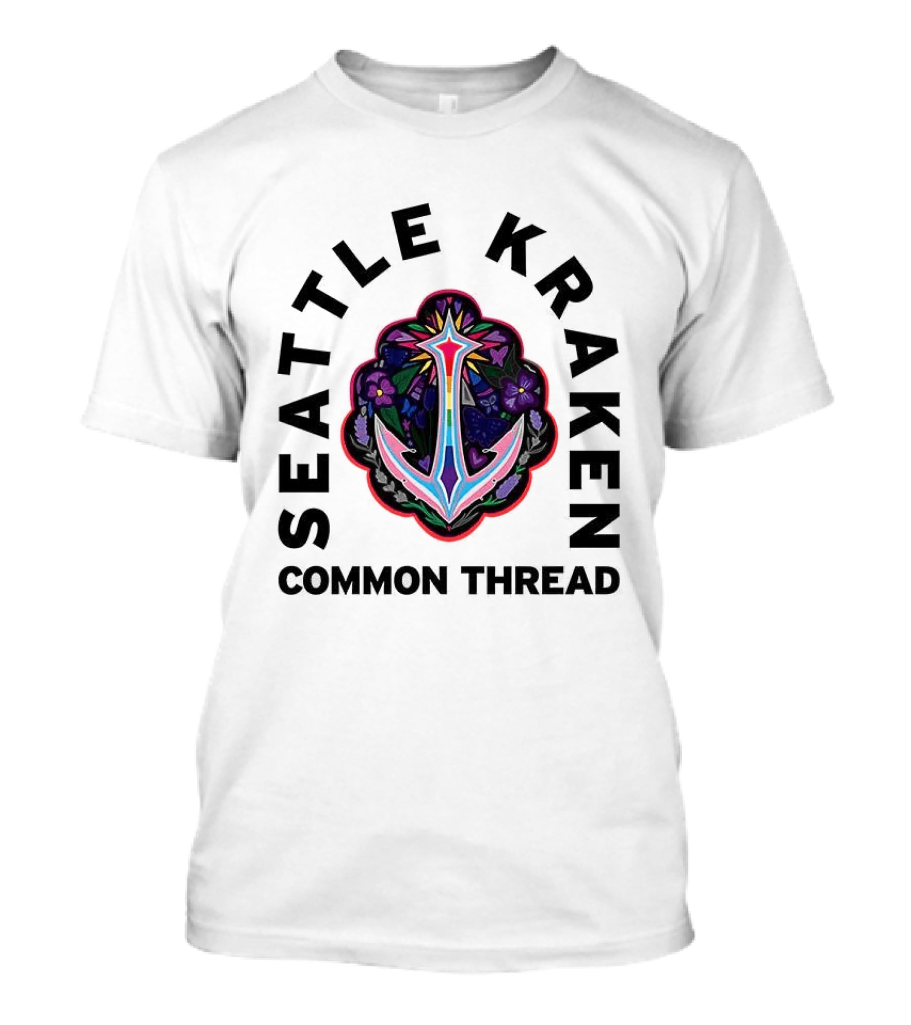 Seattle Kraken Common Thread Anchor Pride Collection T-Shirt