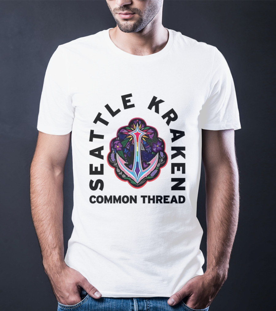 Seattle Kraken Common Thread Anchor Pride Collection T-Shirt