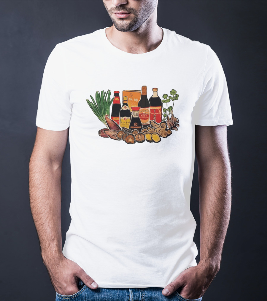 Kikkoman Soy Sauce Sichuan Flavor Ginger Scallions Chinese Cuisine Essentials T-Shirt