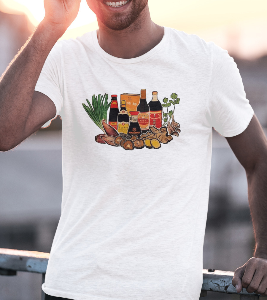 Kikkoman Soy Sauce Sichuan Flavor Ginger Scallions Chinese Cuisine Essentials T-Shirt