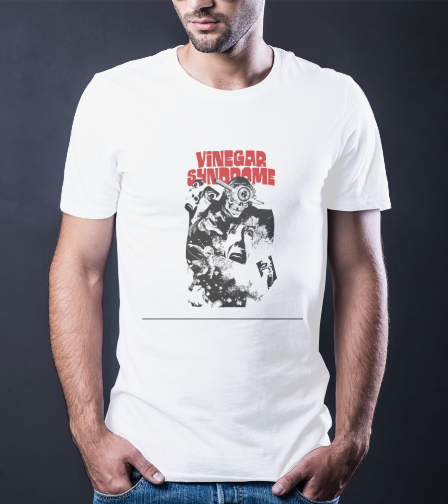 Vinegar Syndrome Cosmic Terror Vintage Horror Aesthetic Monster Scene T-Shirt