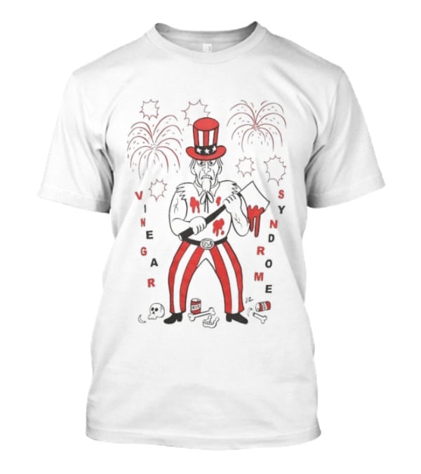 Vinegar Syndrome Sam Uncle Sam Red White Fireworks 4th Of July T-Shirt