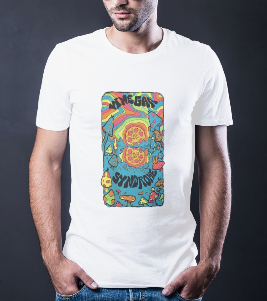 Vinegar Syndrome Shroomland Psychedelic Sun Variant Trippy Mushrooms T-Shirt