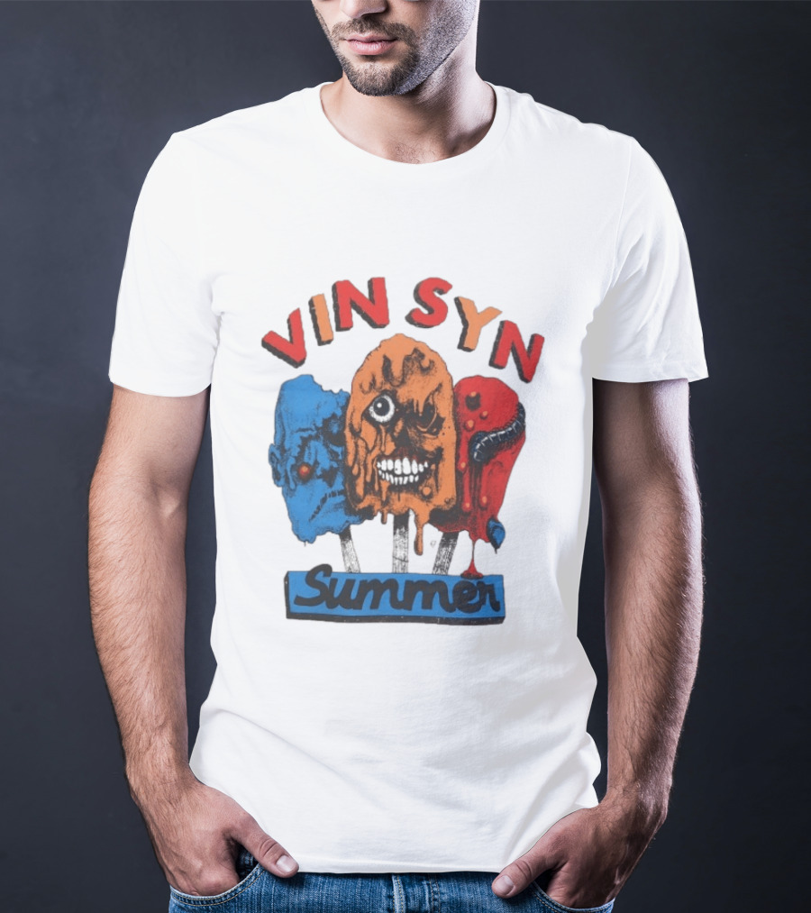 VIN SYN Summer Horror Monster Trio T-Shirt