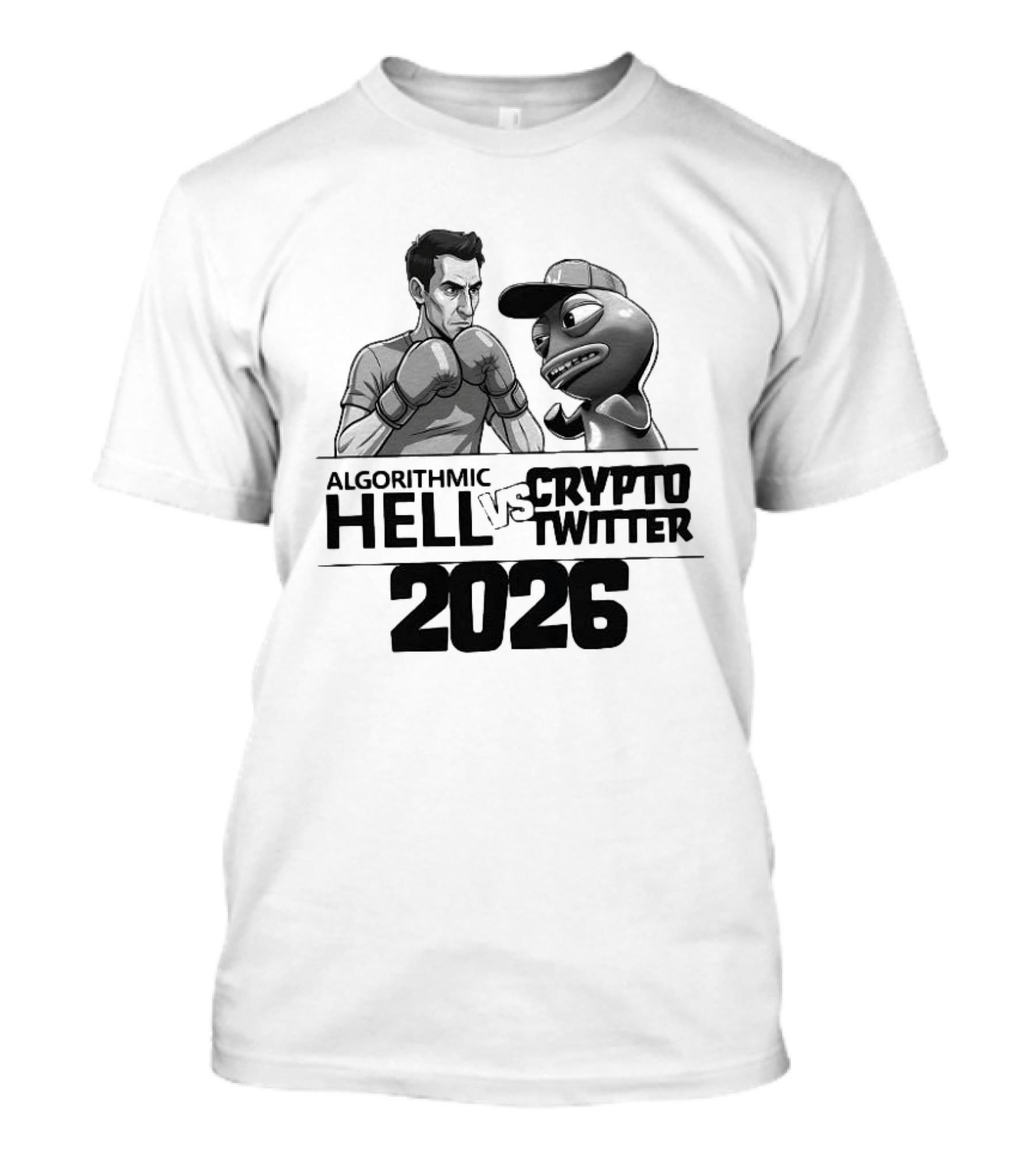 Algorithmic Hell Vs Crypto Twitter Boxing Showdown 2026 T-Shirt