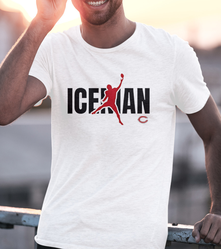 Chicago Bears Caleb Williams Iceman Jumpman C Logo Football T-Shirt