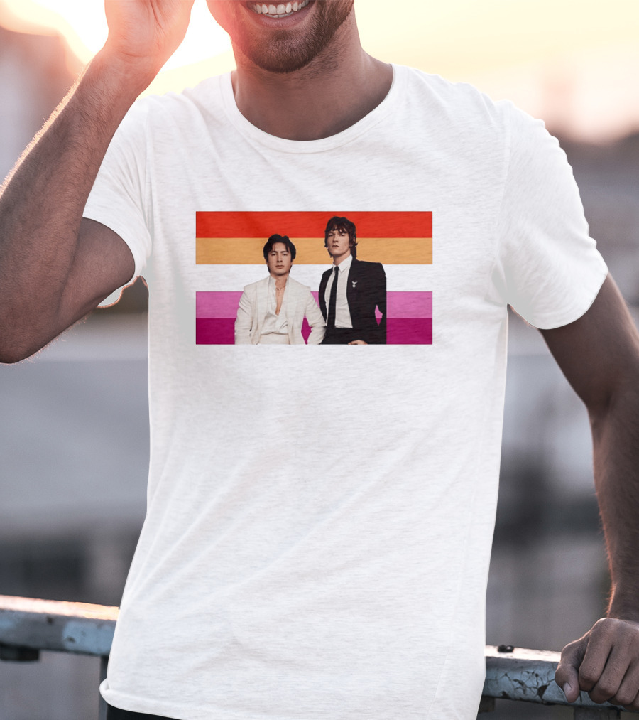 Hudson Williams Connor Storrie Lesbian Pride Flag Themes T-Shirt