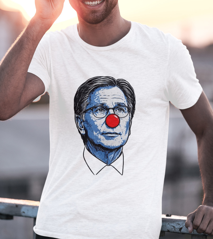 Dan Lifshatz Clown Red Nose Illustration Pop Culture T-Shirt