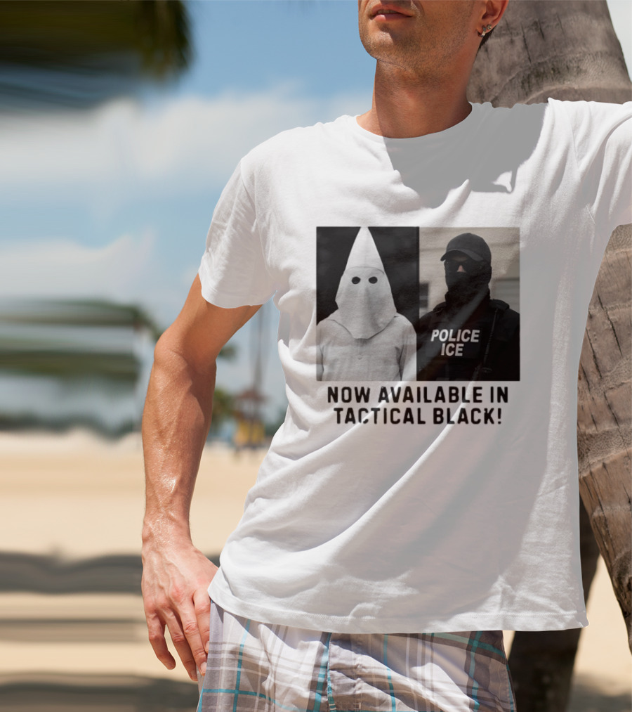 Now Available In Tactical Black Anti ICE Police ICE T-Shirt