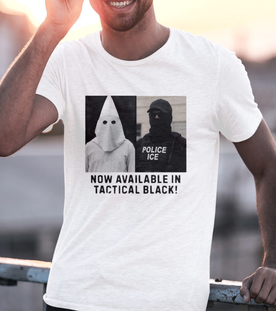 Now Available In Tactical Black Anti ICE Police ICE T-Shirt