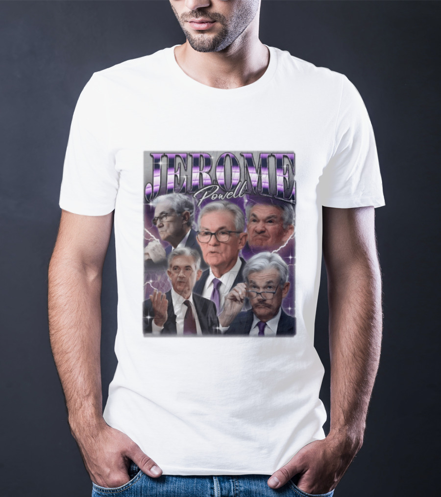 Jerome Powell Collage Multiple Expressions And Poses T-Shirt