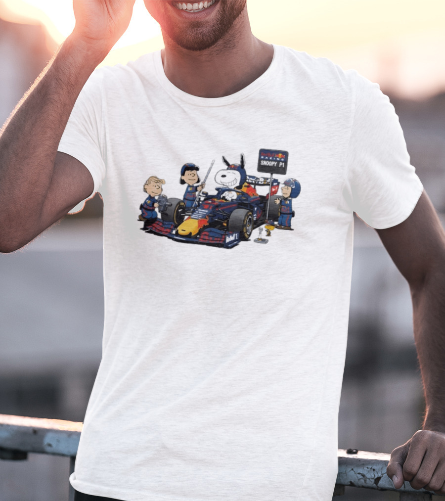 Red Bull Racing Snoopy P1 Peanuts Motorsport Pit Crew T-Shirt