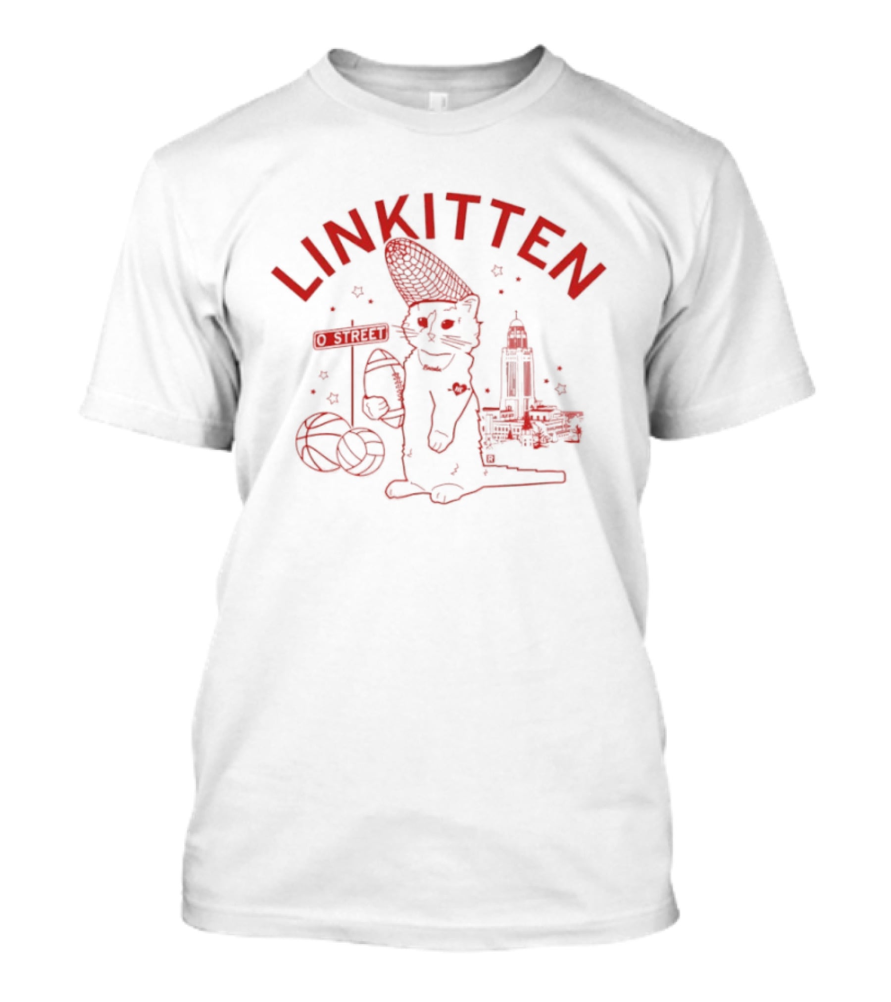 Linkitten O Street Cat Prague Astronomical Tower T-Shirt