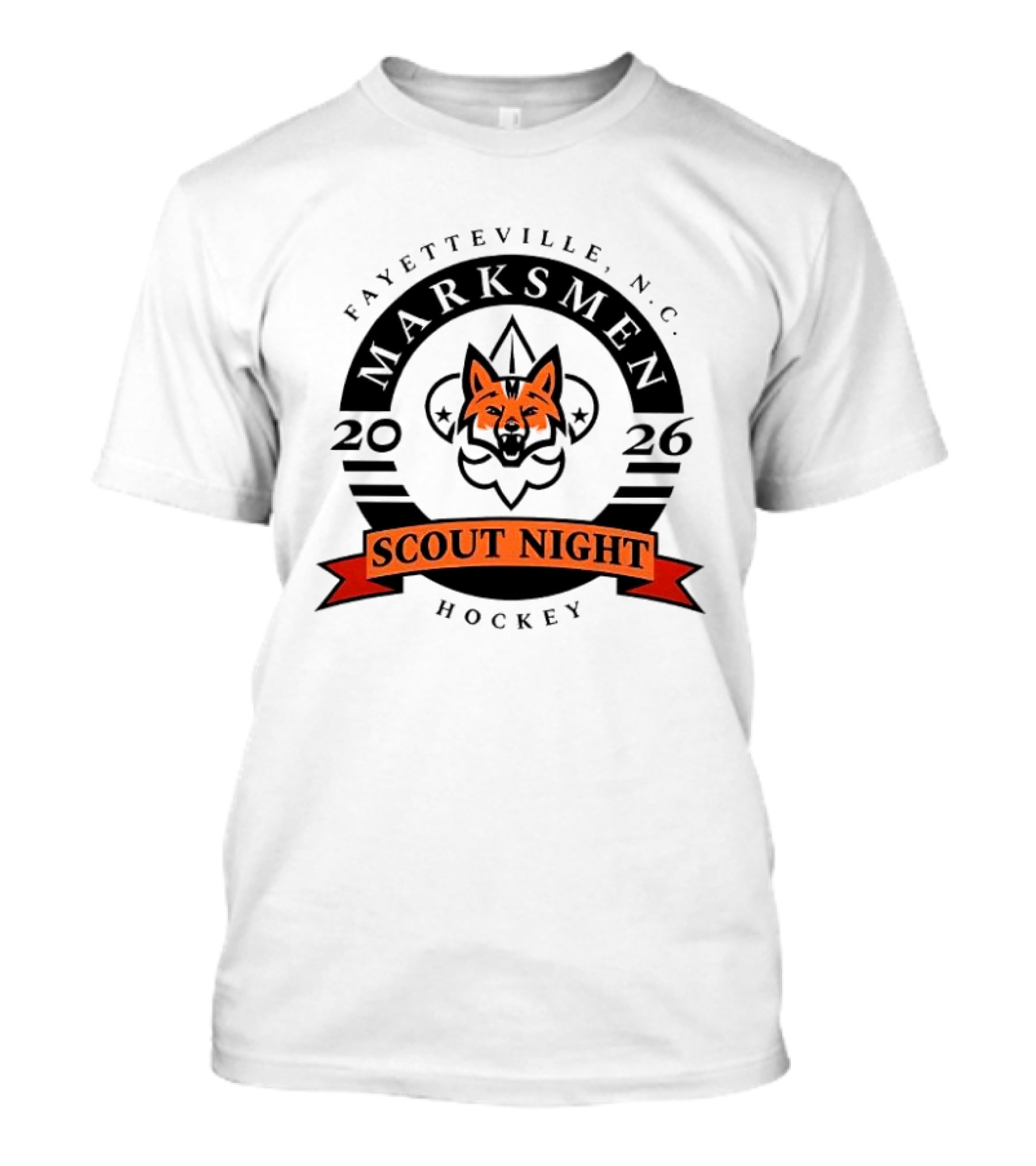 Fayetteville NC Marksmen Scout Night Hockey 2026 T-Shirt