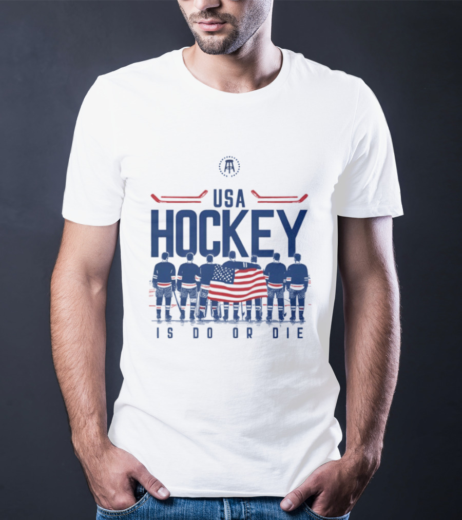 USA Hockey Is Do Or Die Players Flag Ice Skating Team With American T-Shirt