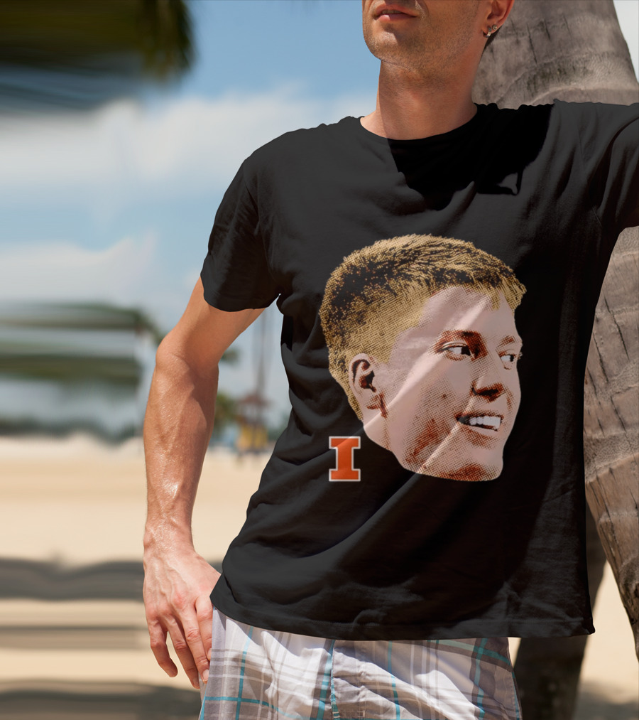 Ben Humrichous Illinois Fighting Illini Big Head I T-Shirt