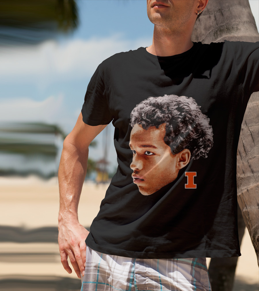 Blake Fagbemi Illinois Fighting Illini Big Head Iconic I T-Shirt