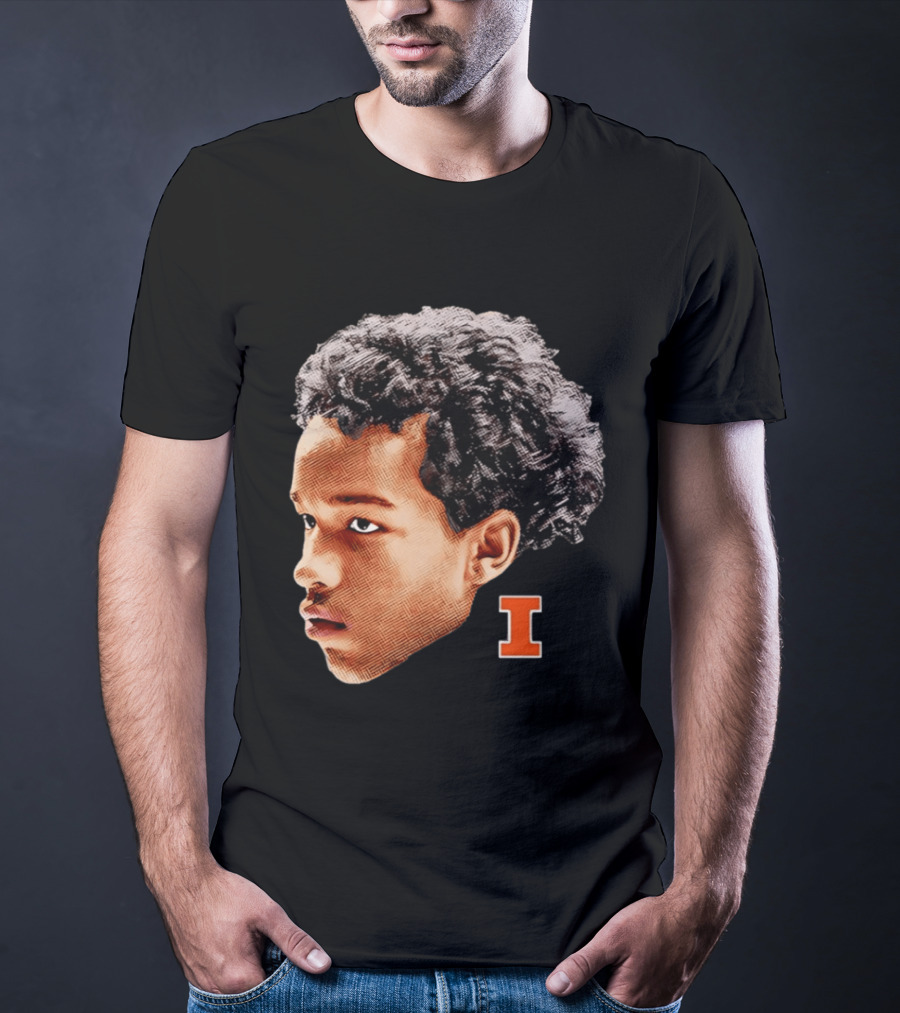 Blake Fagbemi Illinois Fighting Illini Big Head Iconic I T-Shirt