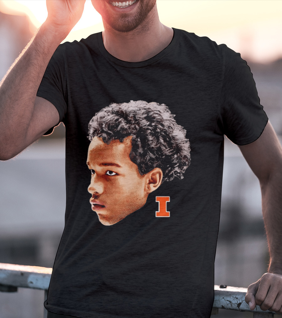 Blake Fagbemi Illinois Fighting Illini Big Head Iconic I T-Shirt