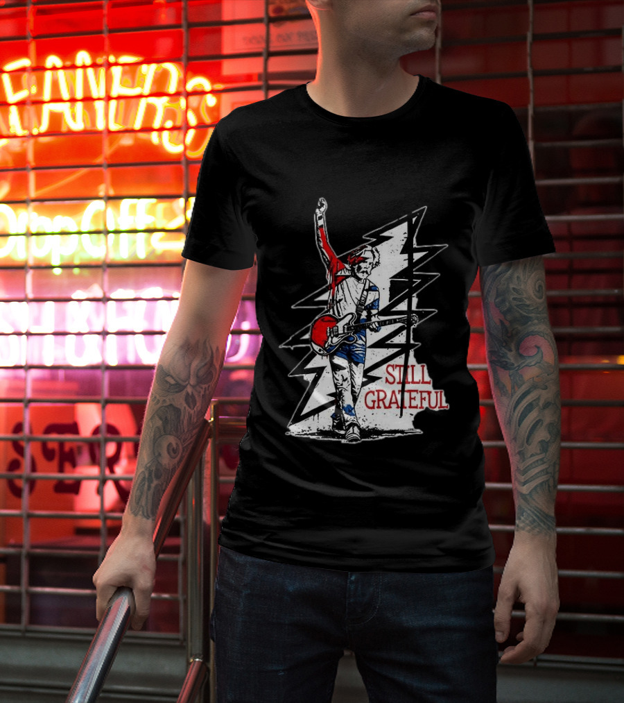 Bob Weir Still Grateful Lightning Bolt Guitar T-Shirt