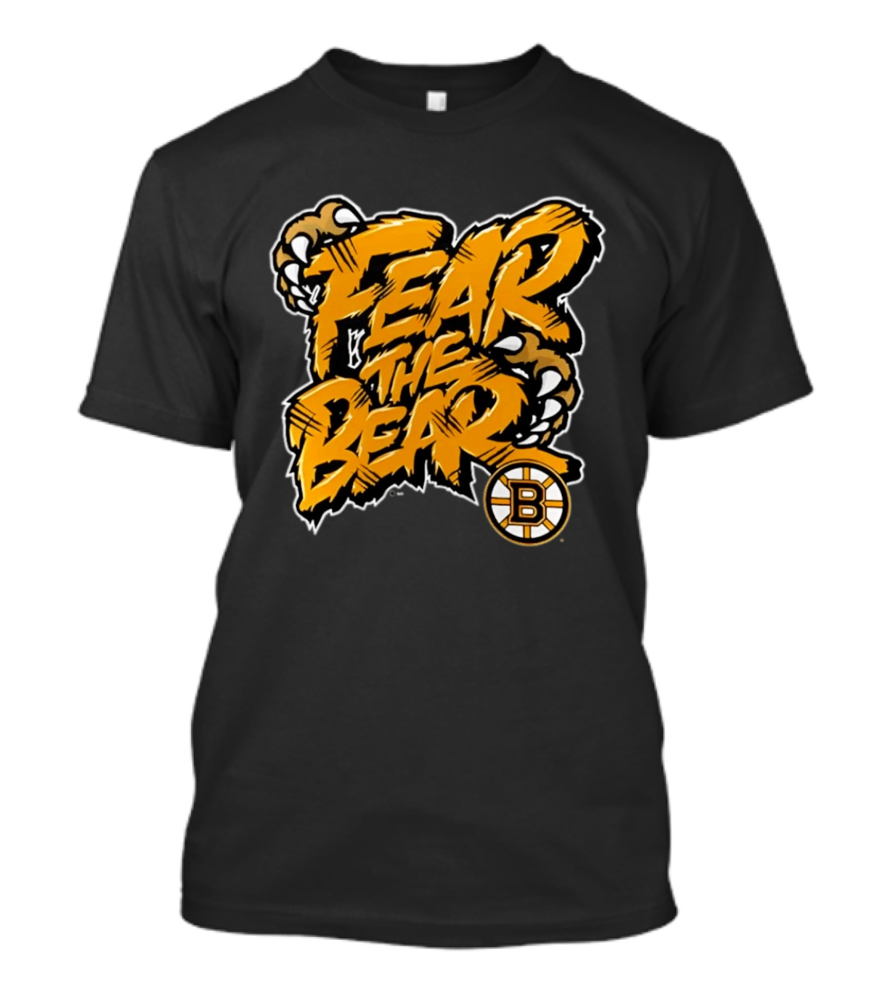 Boston Bruins Fear The Bear Claw Graphic With Team T-Shirt