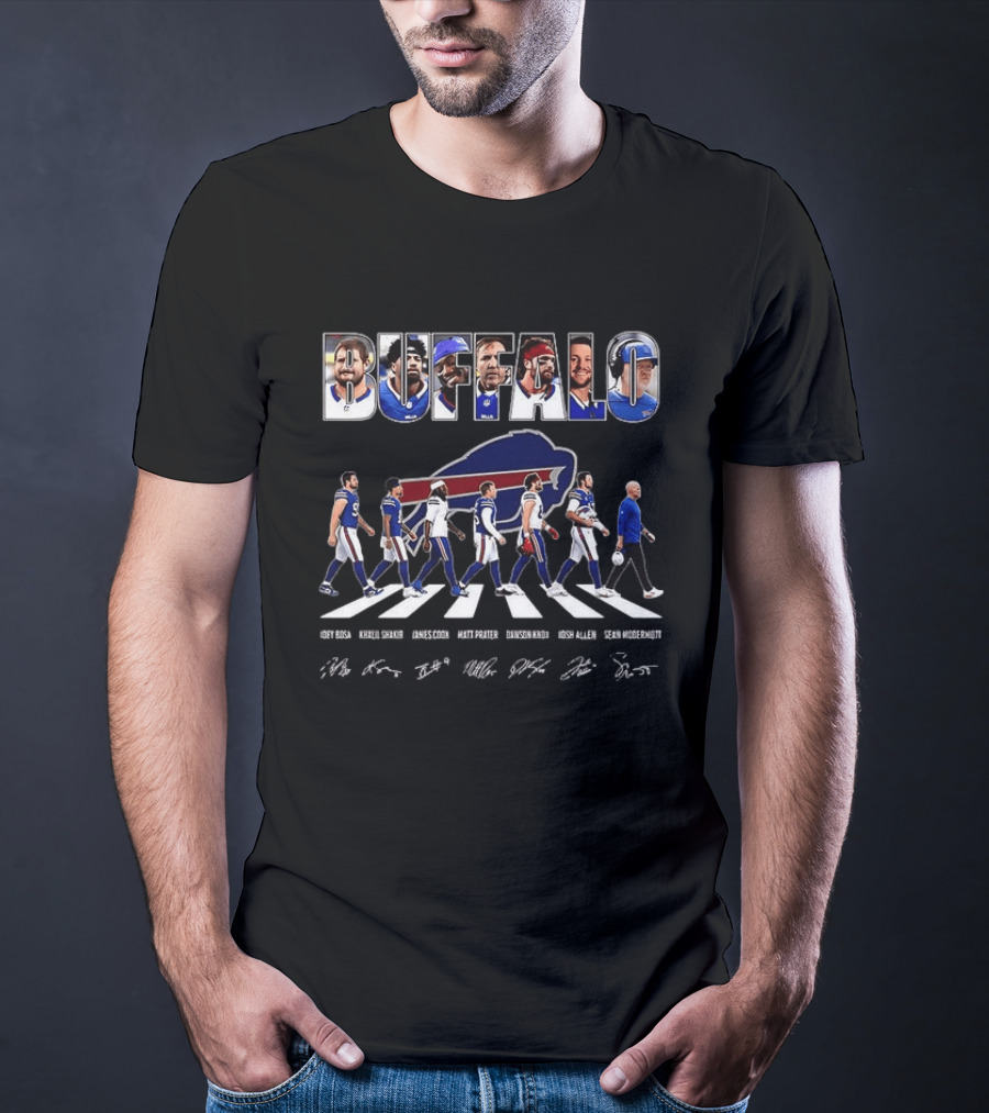 Buffalo Bills Team Walk 2026 Josh Allen Stefon Diggs Matt Milano Micah Hyde Sean McDermott T-Shirt