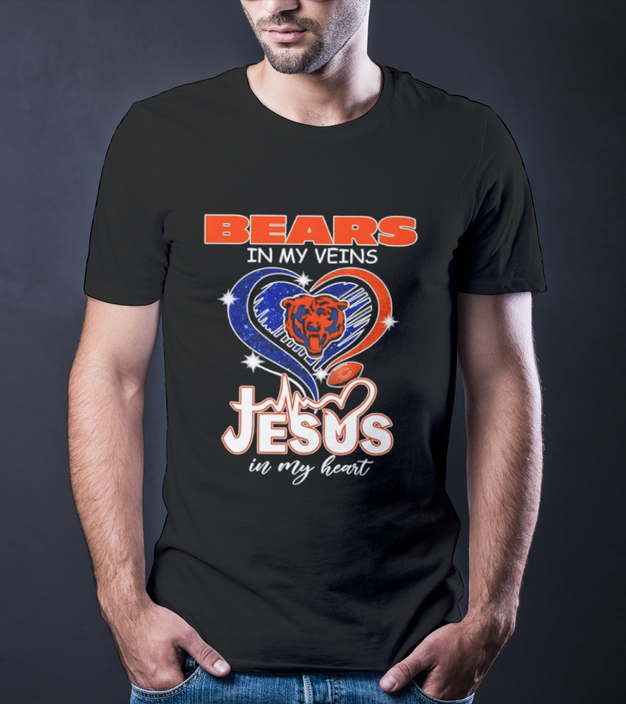 Bears In My Veins Heartbeat Jesus In My Heart T-Shirt