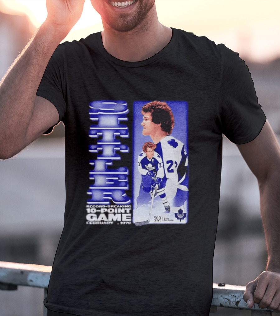 Darryl Sittler Record Breaking 10 Point Game February 7 1976 50th Anniversary 500 Level Toronto Maple Leafs T-Shirt