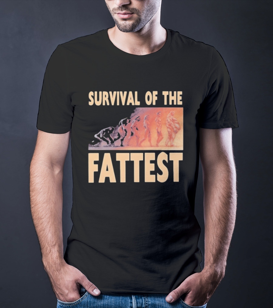 Survival Of The Fattest Evolutionary Humor Fat Wreck Chords T-Shirt