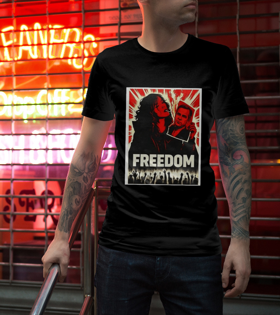 Freedom Expression Red And Black Powerful Political T-Shirt
