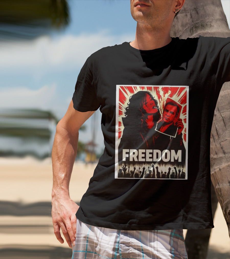 Freedom Expression Red And Black Powerful Political T-Shirt
