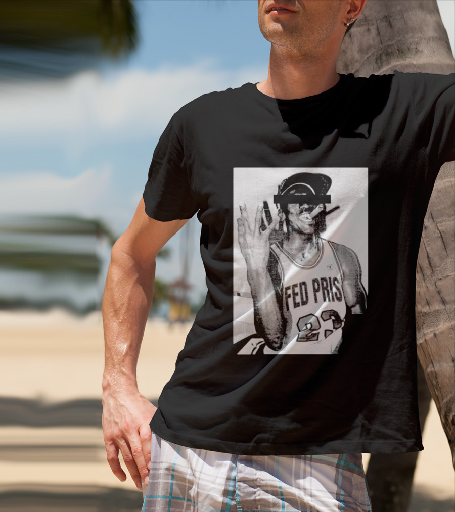 Greg Puciato Fed Pris 23 Censored Basketball Icon Cigarette T-Shirt