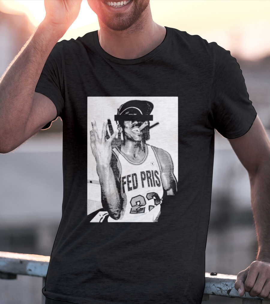 Greg Puciato Fed Pris 23 Censored Basketball Icon Cigarette T-Shirt