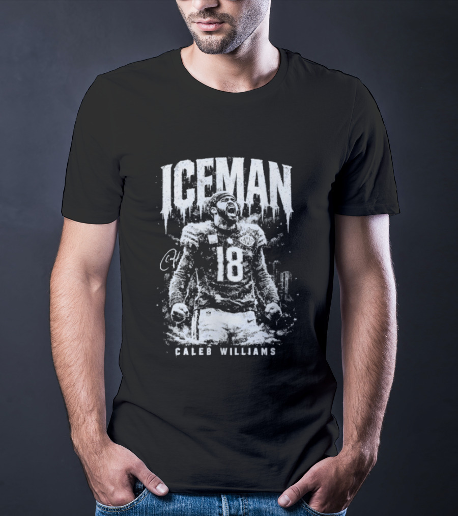 Iceman Caleb Williams 18 Chicago Bears Football T-Shirt