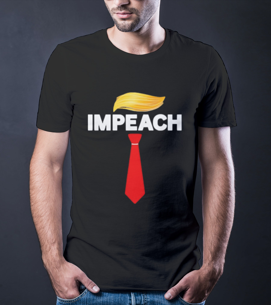 Impeach Trump Protest Red Tie And Hair T-Shirt
