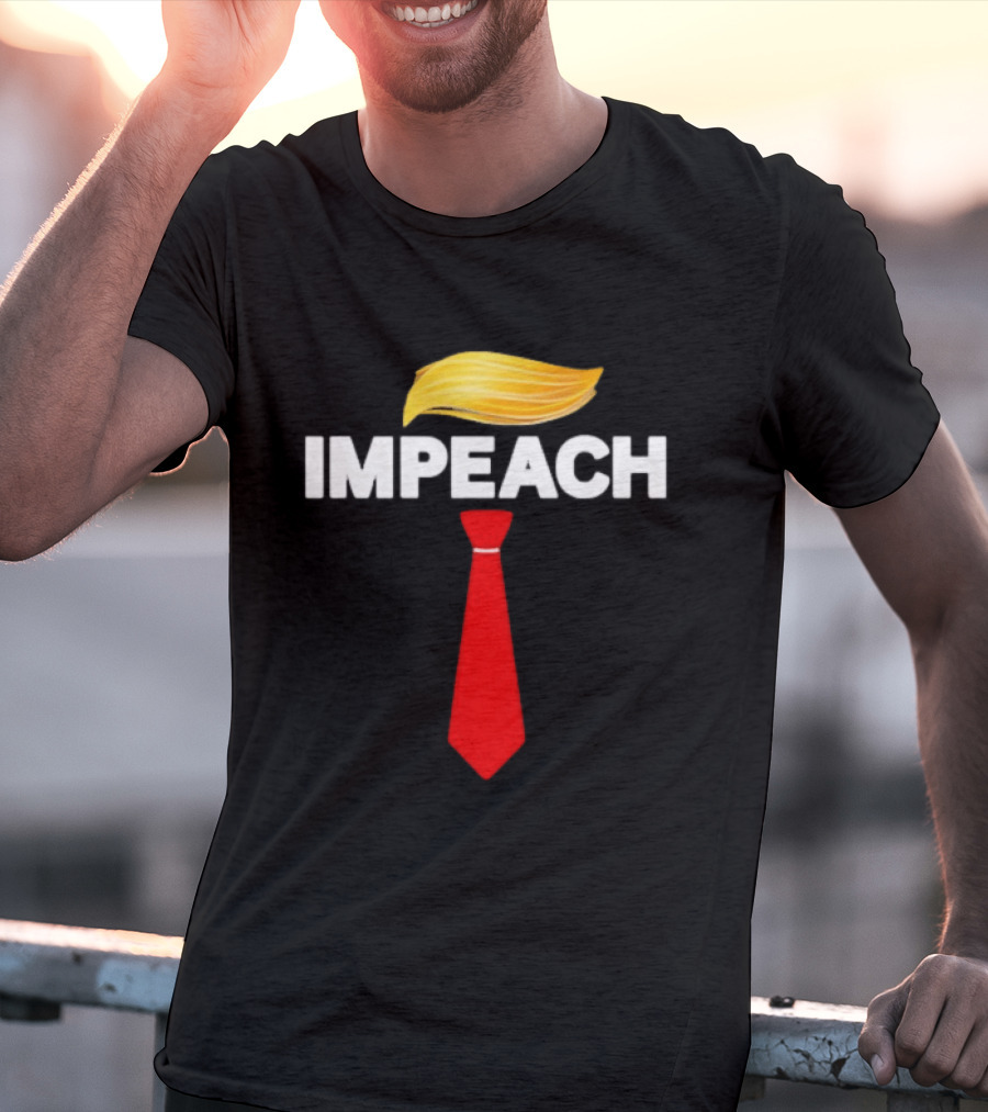 Impeach Trump Protest Red Tie And Hair T-Shirt