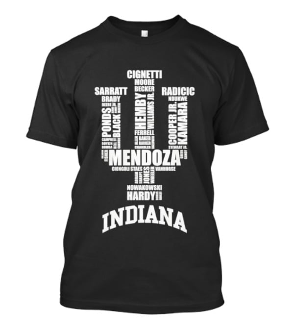 Indiana Hoosiers Mendoza Gonzalez Baseball Team Names T-Shirt