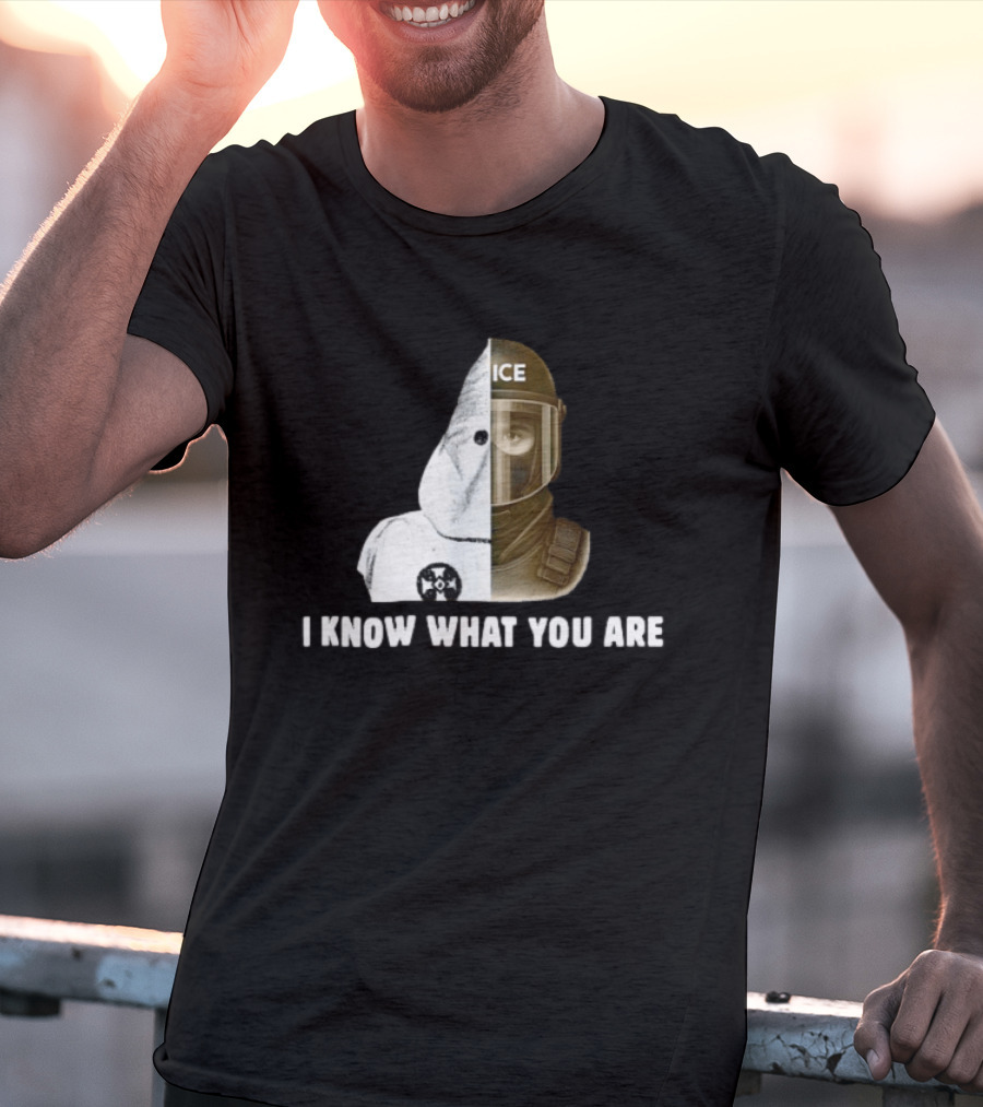 Abolish ICE Social Justice I Know What You Are KKK Comparison T-Shirt