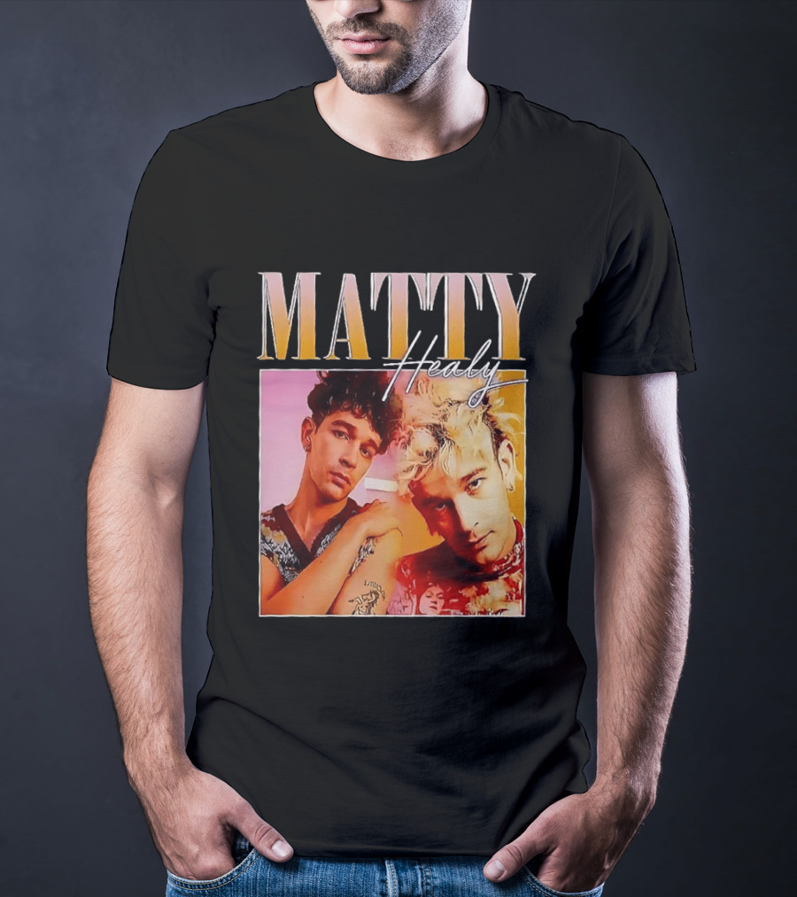 Matty Healy Retro Portrait Duo With Signature T-Shirt