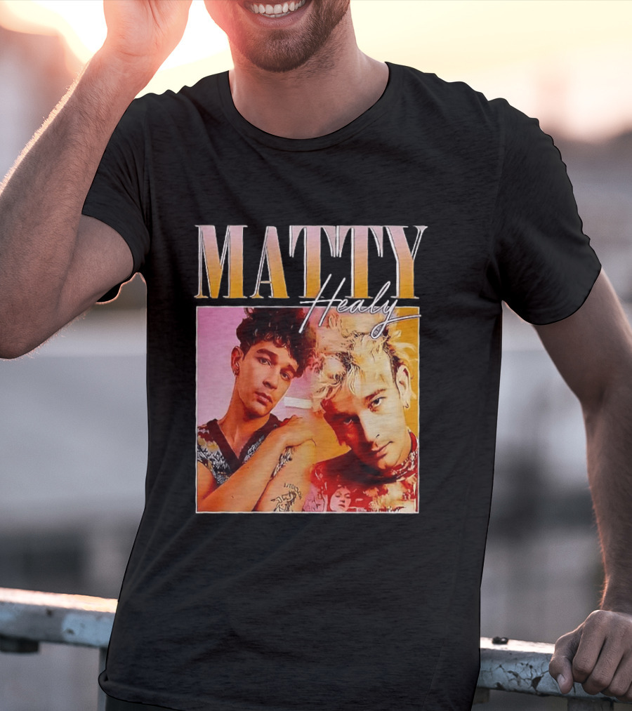 Matty Healy Retro Portrait Duo With Signature T-Shirt