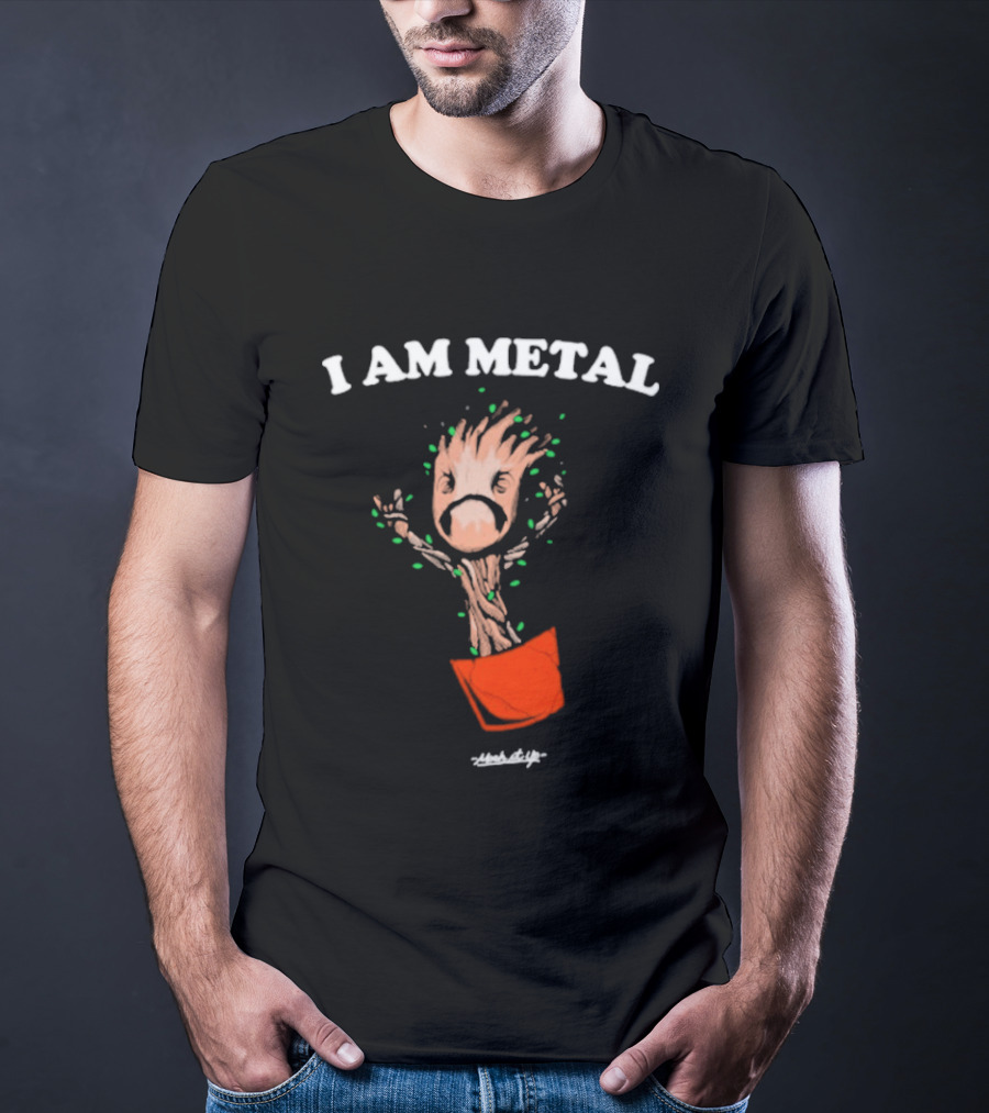 I Am Metal Mosh It Up Dancing Potted T-Shirt