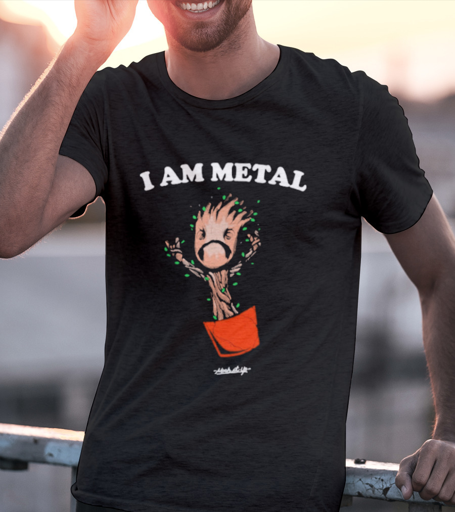 I Am Metal Mosh It Up Dancing Potted T-Shirt
