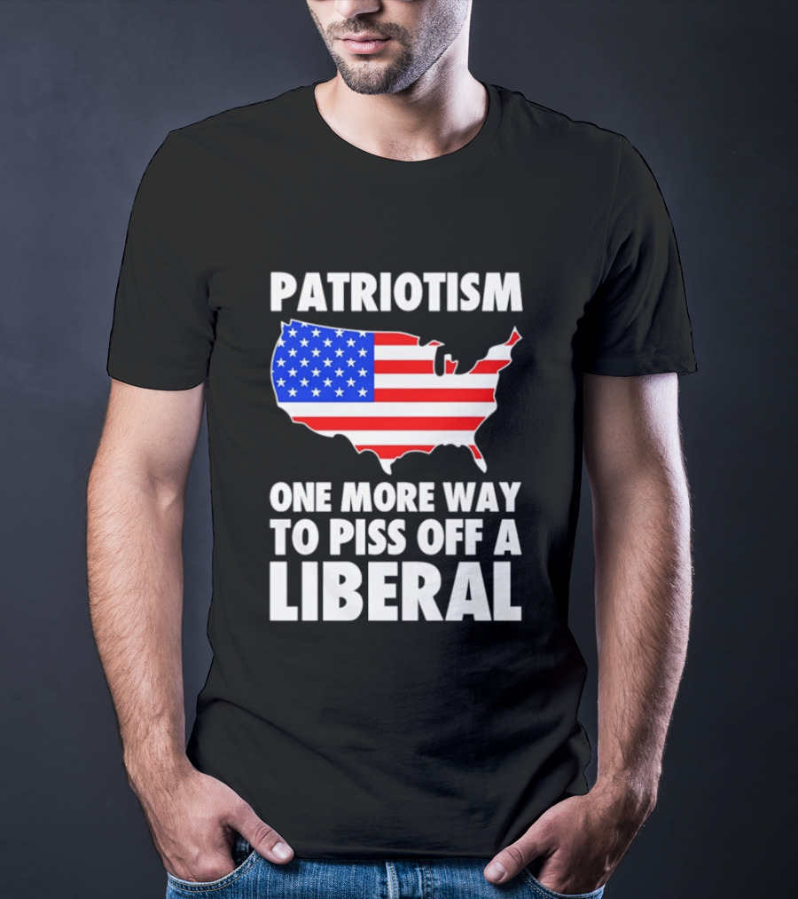Patriotism America Flag Map One More Way To Piss Off A Liberal T-Shirt