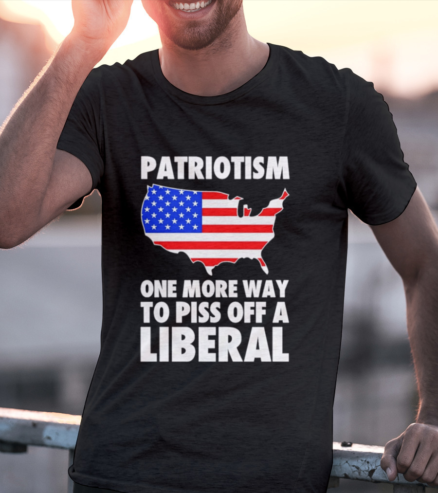 Patriotism America Flag Map One More Way To Piss Off A Liberal T-Shirt