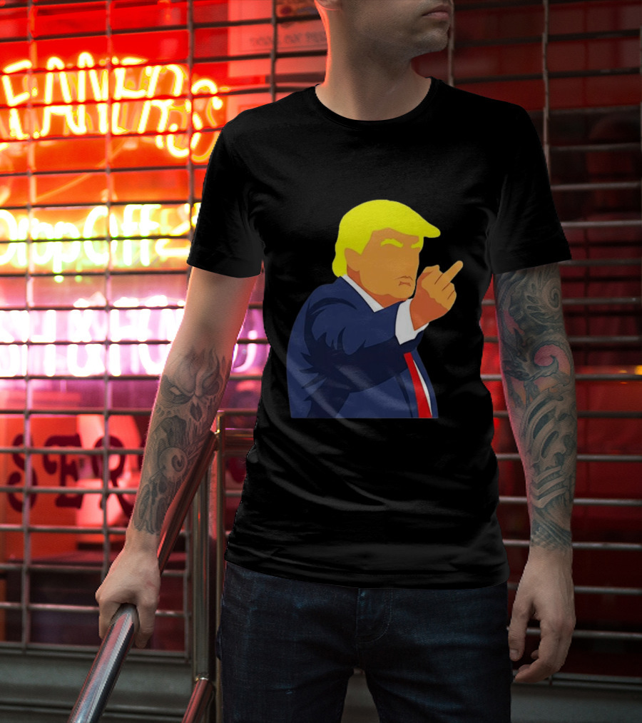 Trump Golden Leader One Finger Salute Iconic Gesture T-Shirt