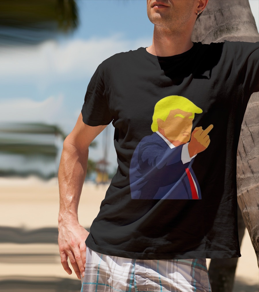 Trump Golden Leader One Finger Salute Iconic Gesture T-Shirt